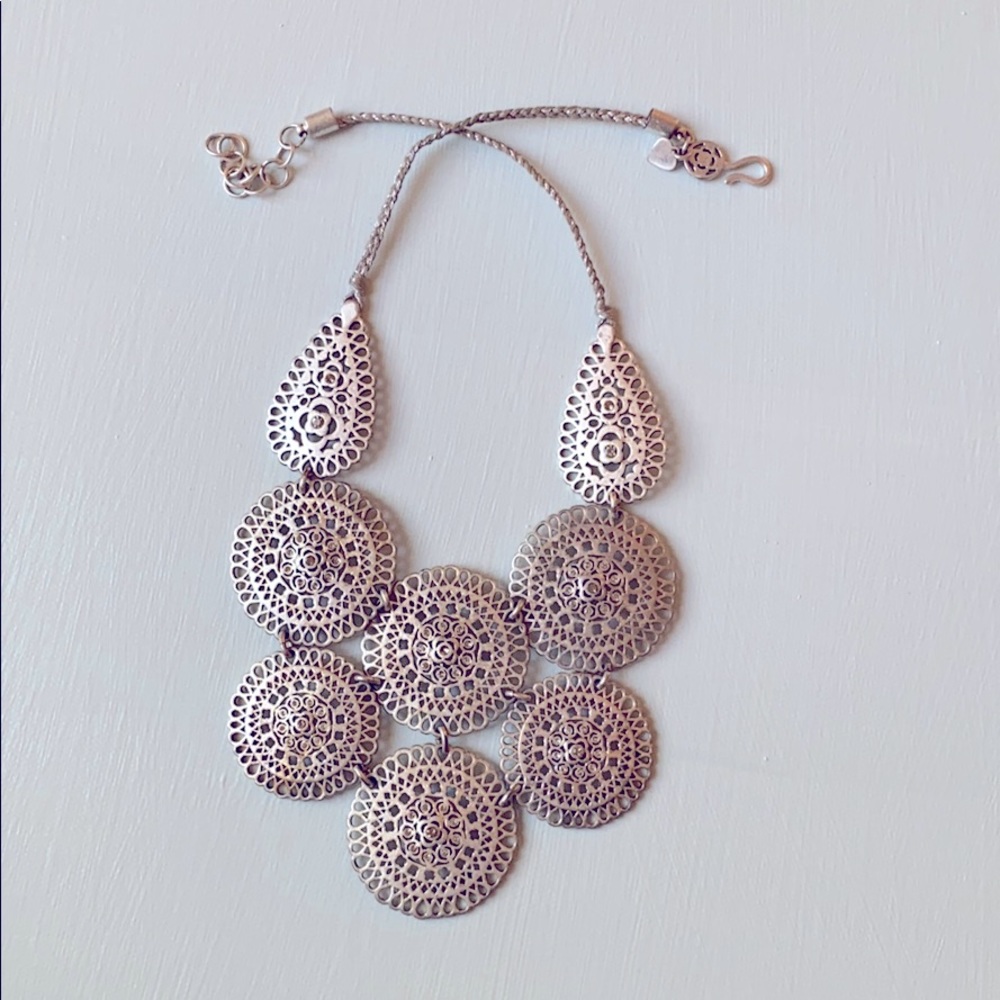 Stella & Dot silver Medina necklace